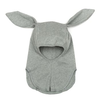 Huttelihut - BabyBun Elefanthue w/rabbit ears i bomuld // Eucalyptus 